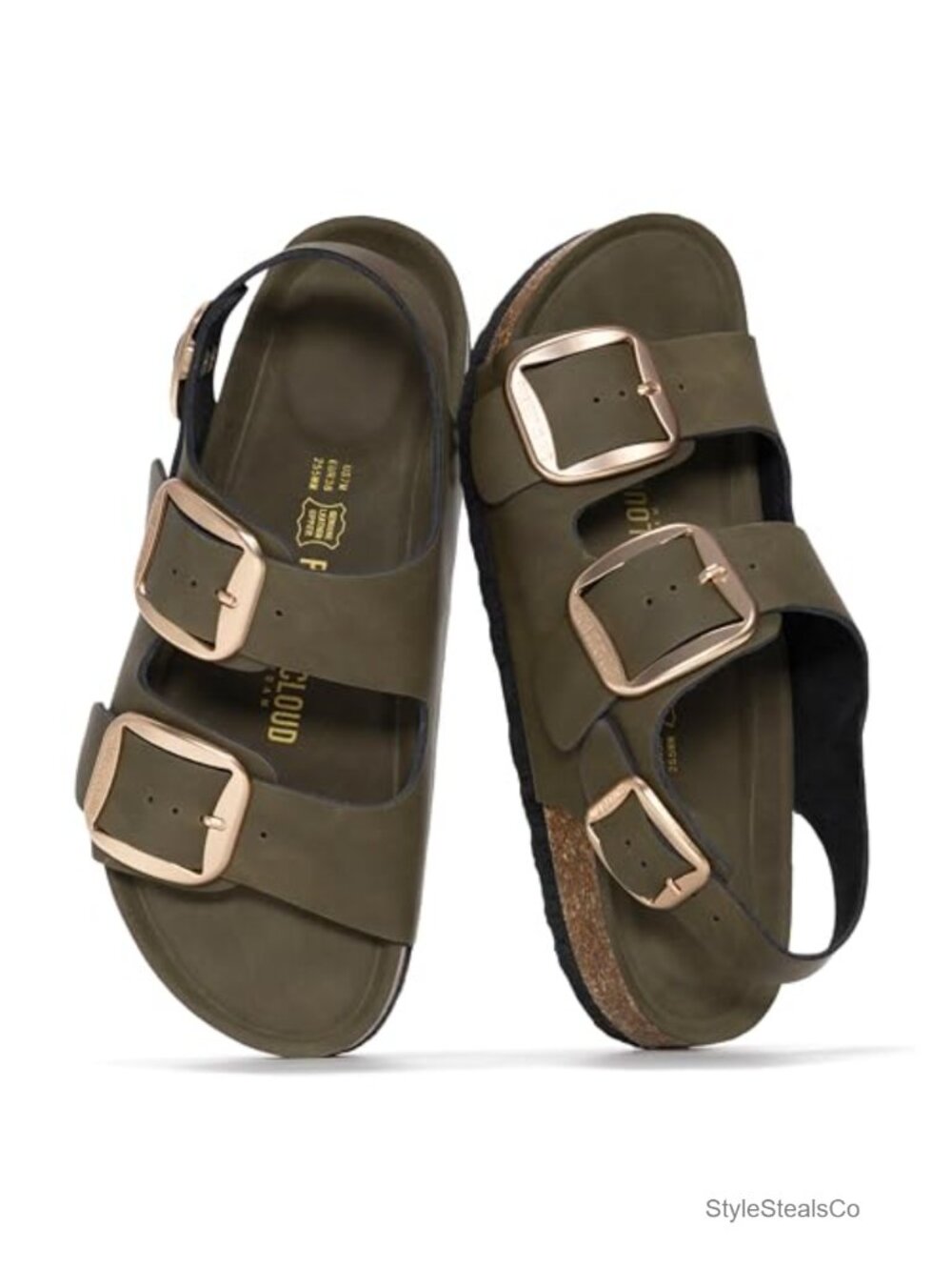 Genuine Leather Ankle Strap Slingback Sandals Memory Foam Non-Slip